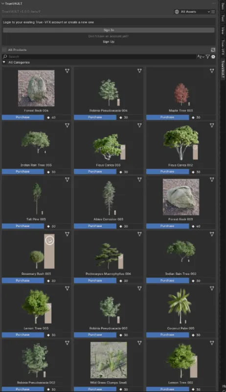 Browsing and filtering the library inside Blender