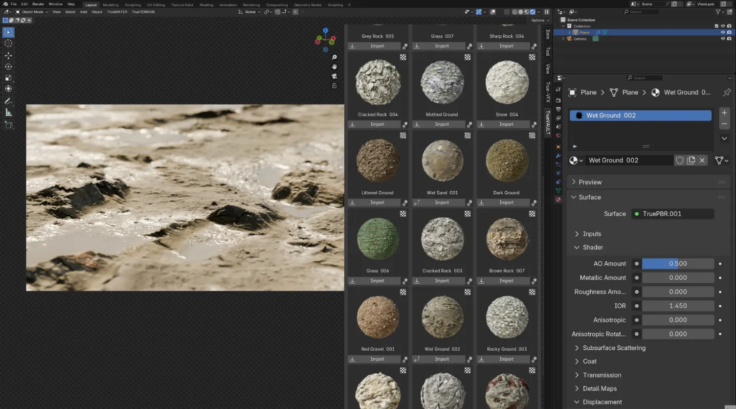 Material controls demo inside Blender